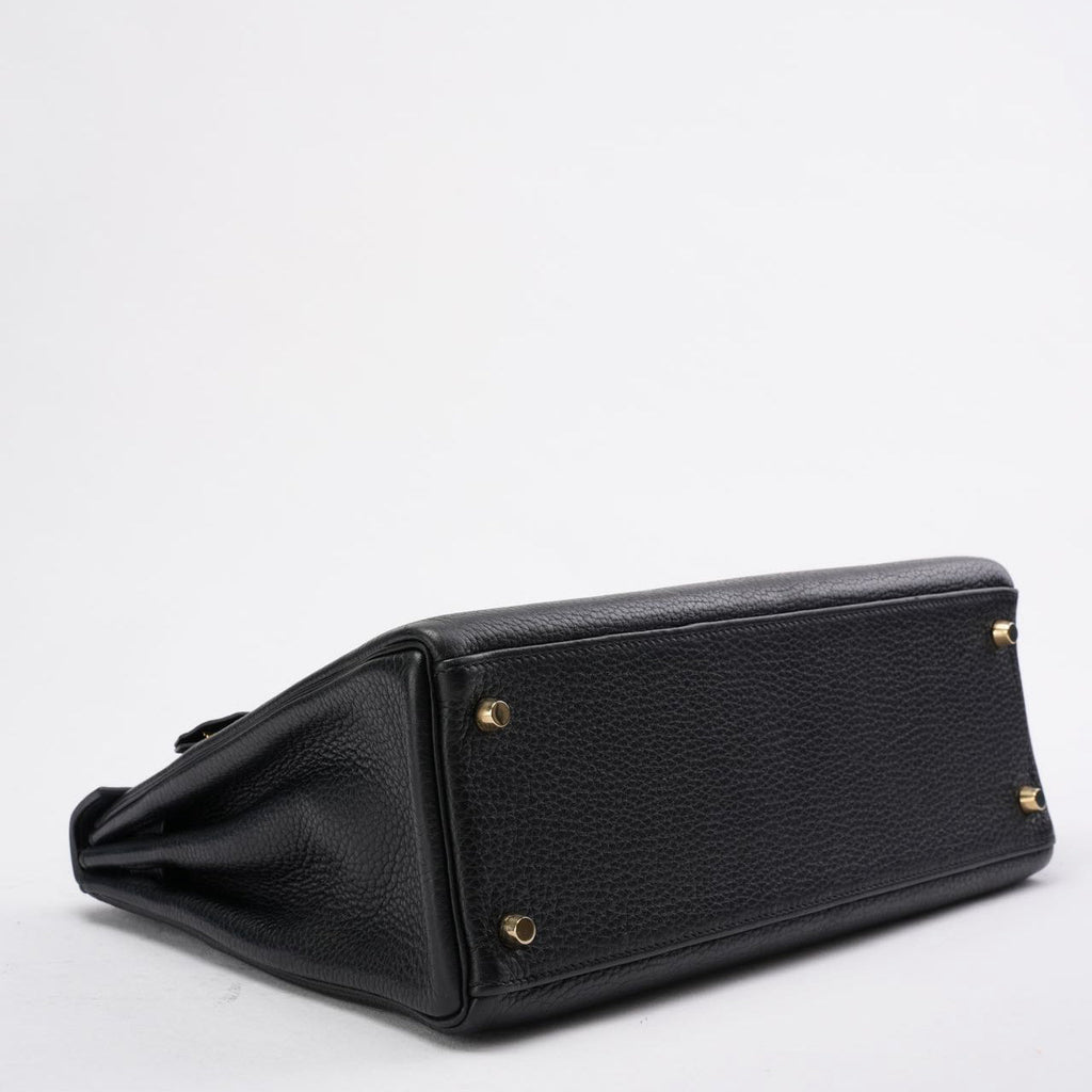 Hermes Kelly 32 Black Togo Leather Bag with Gold Hardware (Retourne)