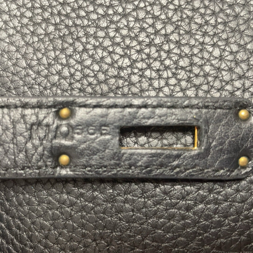 Hermes Kelly 32 Black Togo Leather Bag with Gold Hardware (Retourne)
