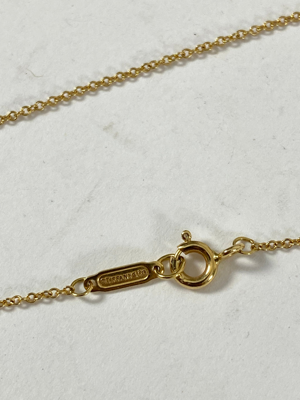 Tiffany & Co.  18k Yellow Gold Diamond Crown Key Necklace