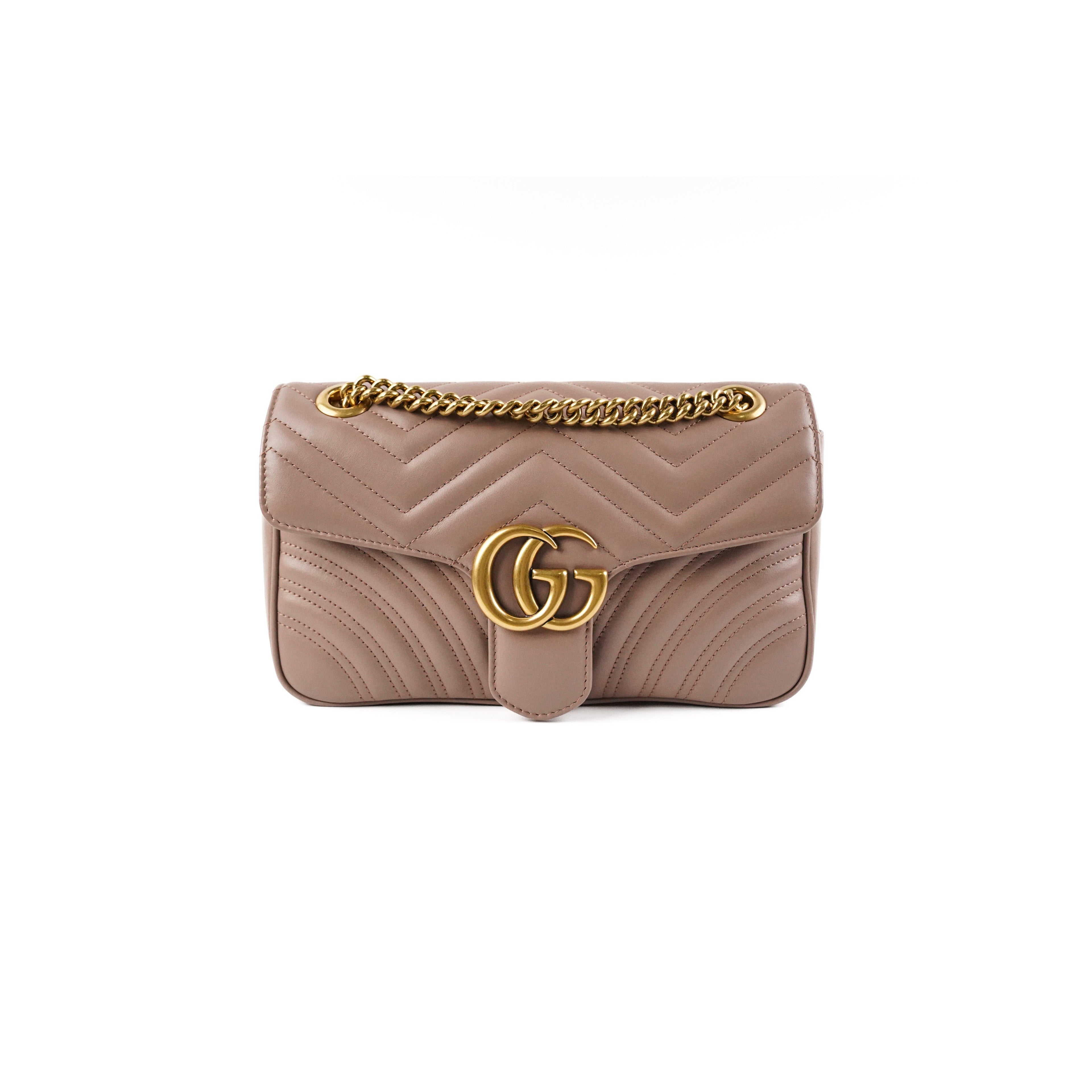 Gucci GG Marmont Matelasse Dust Pink Shoulder Bag