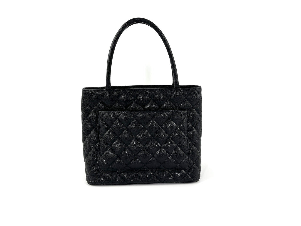 Vintage CHANEL Black Caviar 2010 Quilted Medallion Timeless Tote