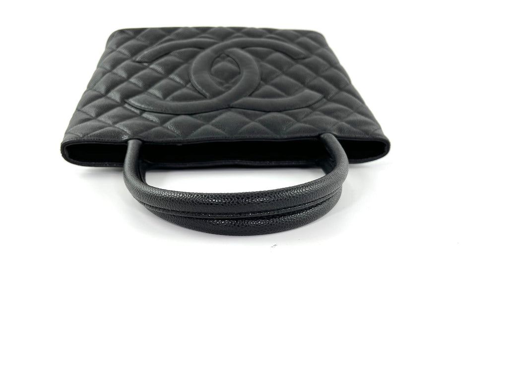 Vintage CHANEL Black Caviar 2010 Quilted Medallion Timeless Tote