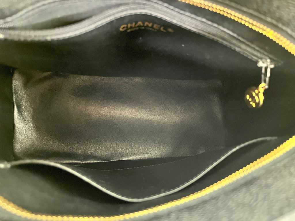 Vintage CHANEL Black Caviar 2010 Quilted Medallion Timeless Tote
