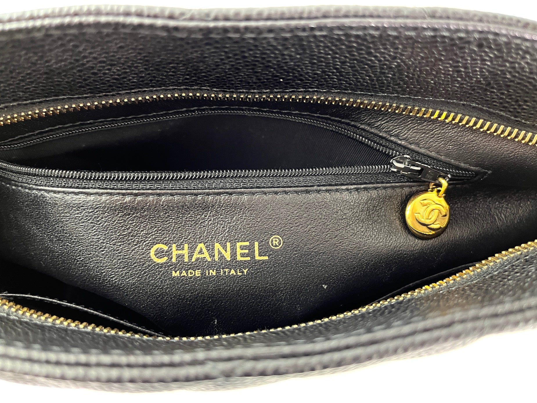 Vintage CHANEL Black Caviar 2010 Quilted Medallion Timeless Tote
