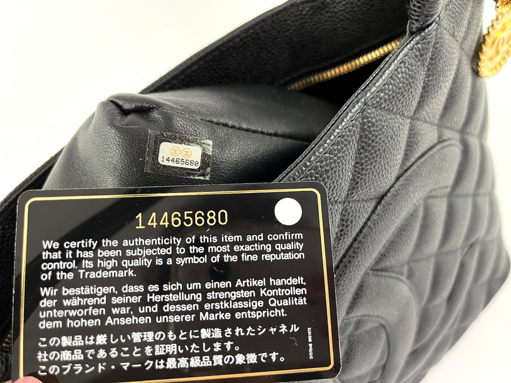 Vintage CHANEL Black Caviar 2010 Quilted Medallion Timeless Tote