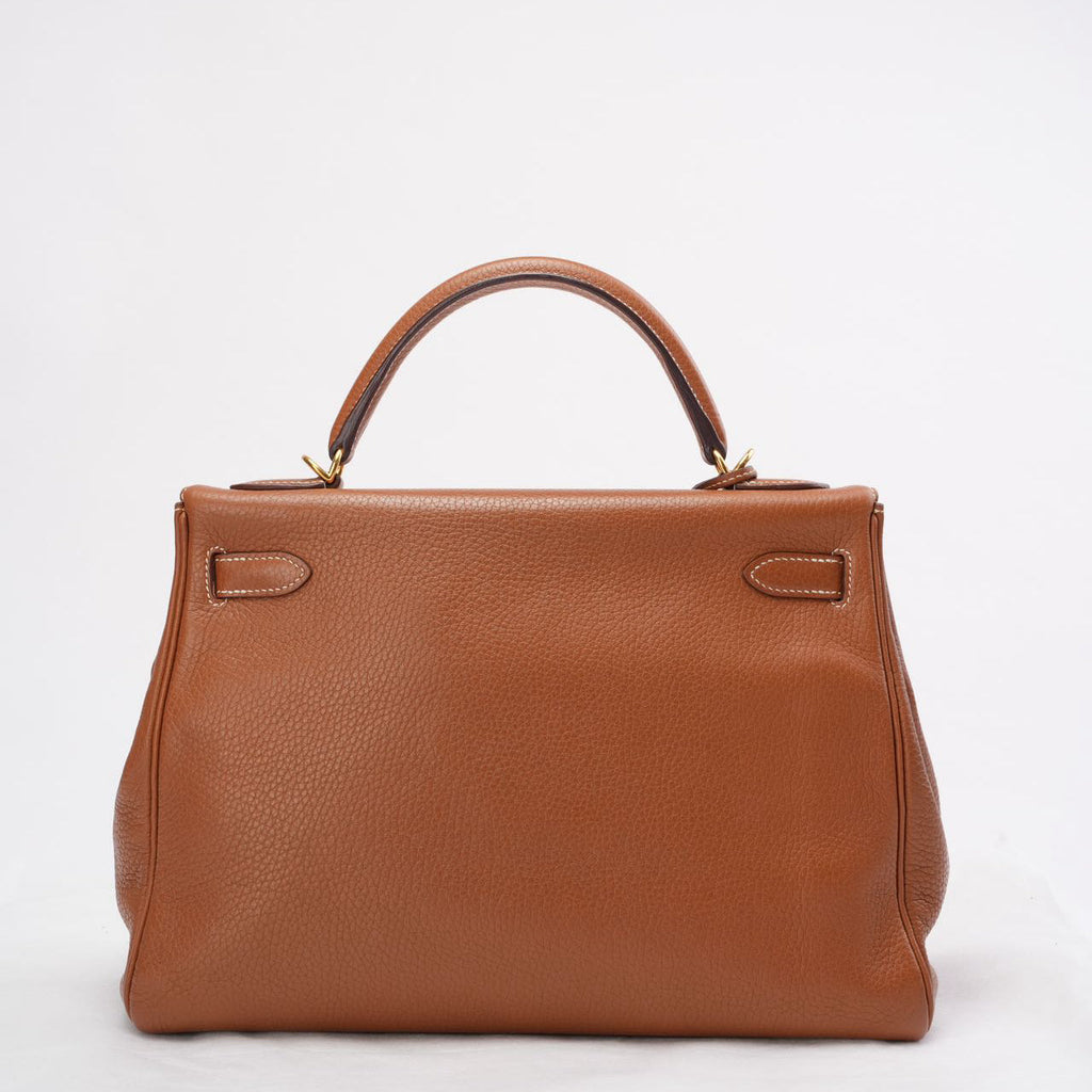 Hermès Kelly 32 cm Bag in Golden Clemence Leather with Golden Hardware 2015