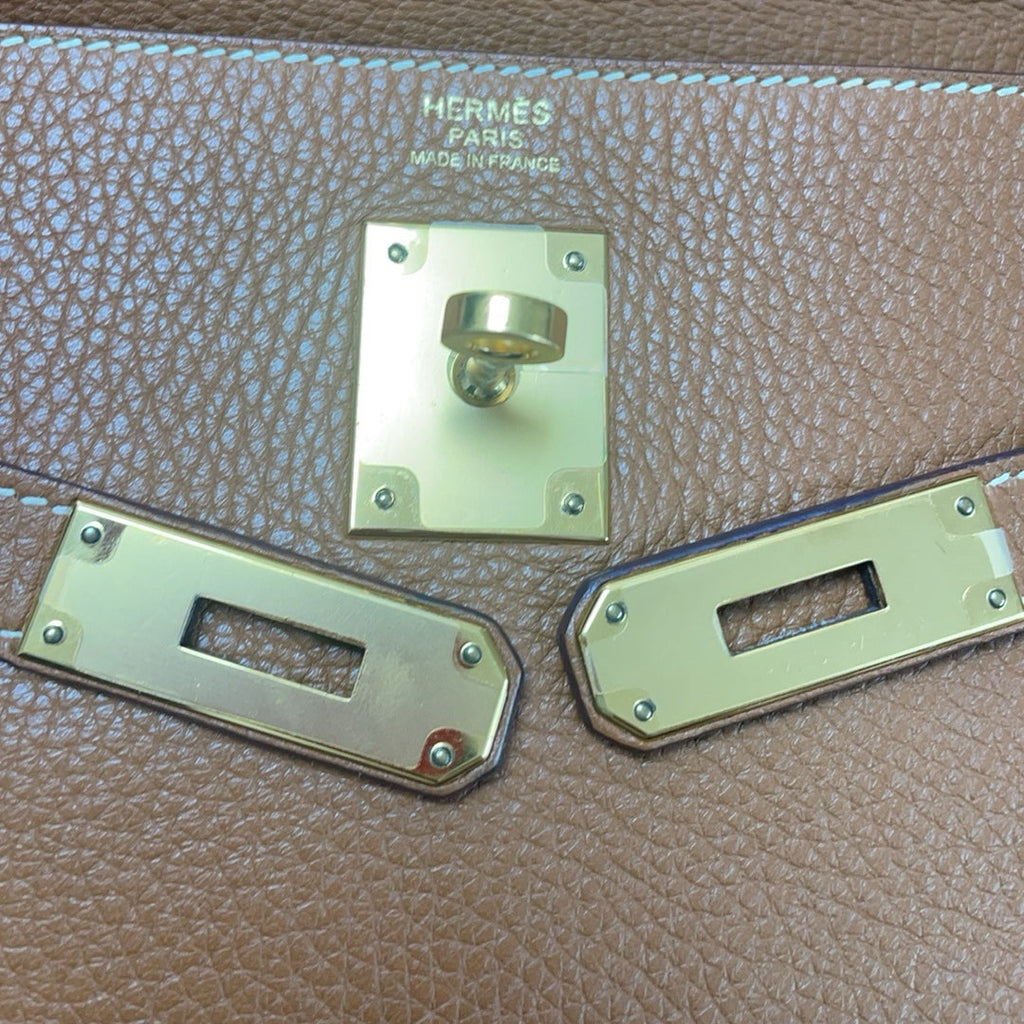 Hermès Kelly 32 cm Bag in Golden Clemence Leather with Golden Hardware 2015