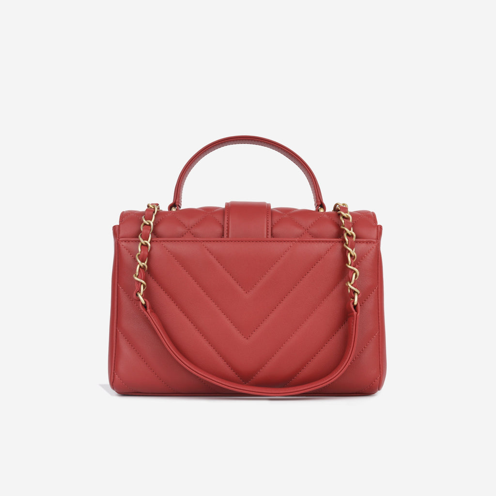 Chanel In The City Top Handle - Red Calfskin
