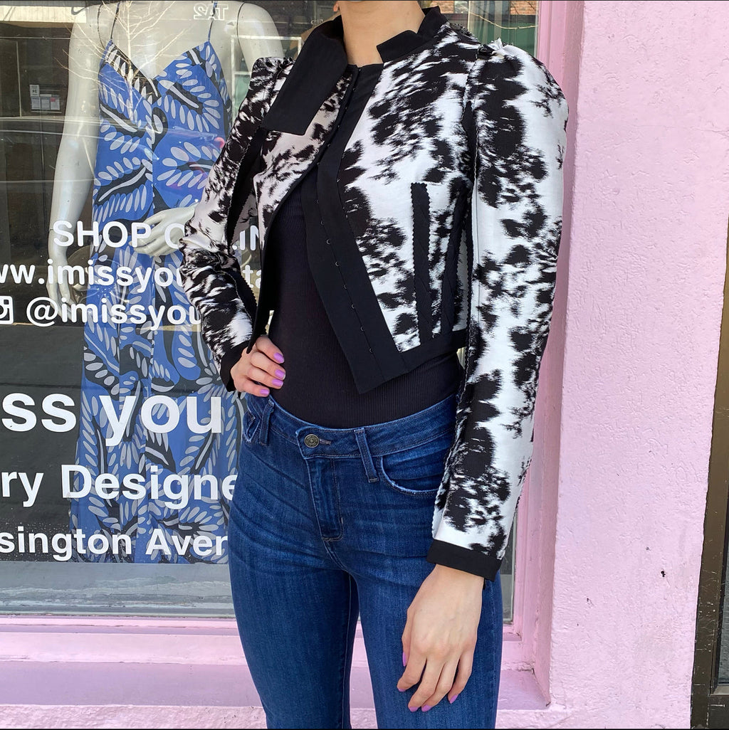 Erdem Spring 2019 Runway Brice Crop Victorian Style Jacket - S