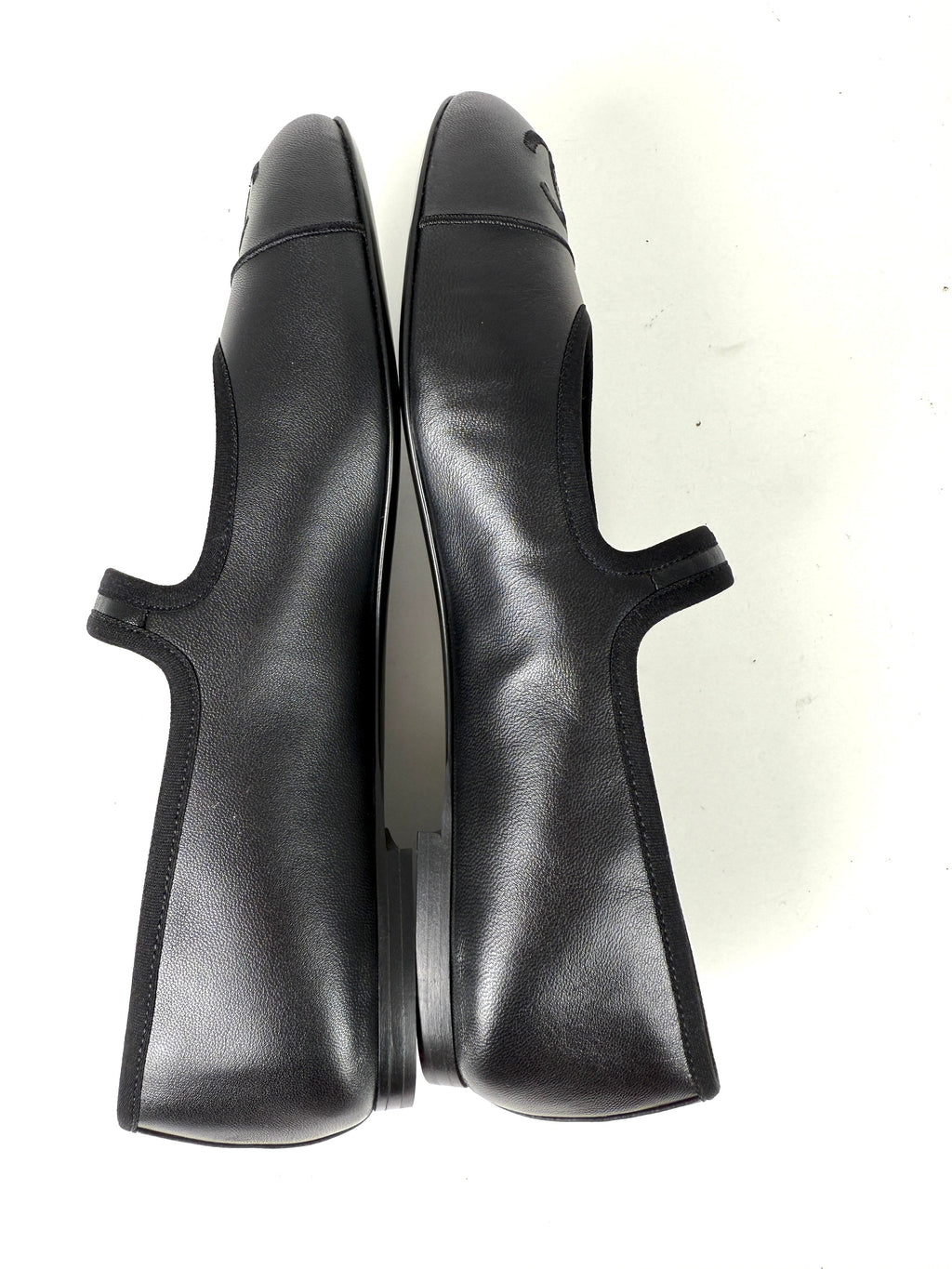 CHANEL Mary Janes 2025 Black Cap Toe CC Logo Flats 39 8