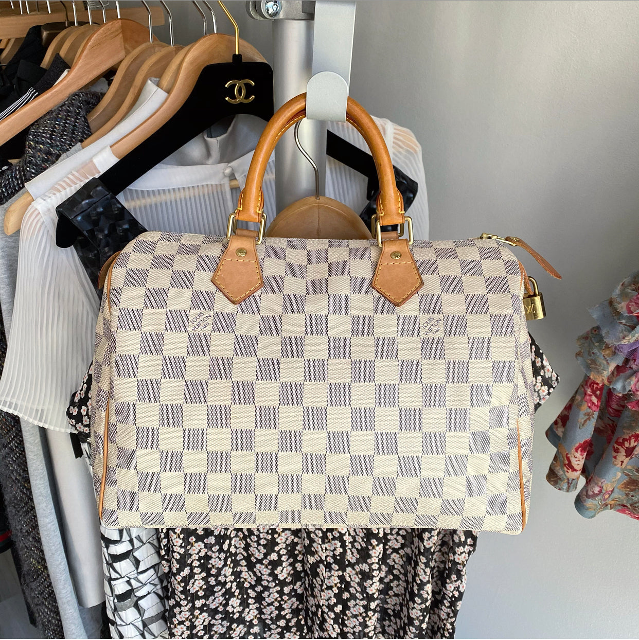 Louis Vuitton Damier Azur Speedy 30 Doctor Bag