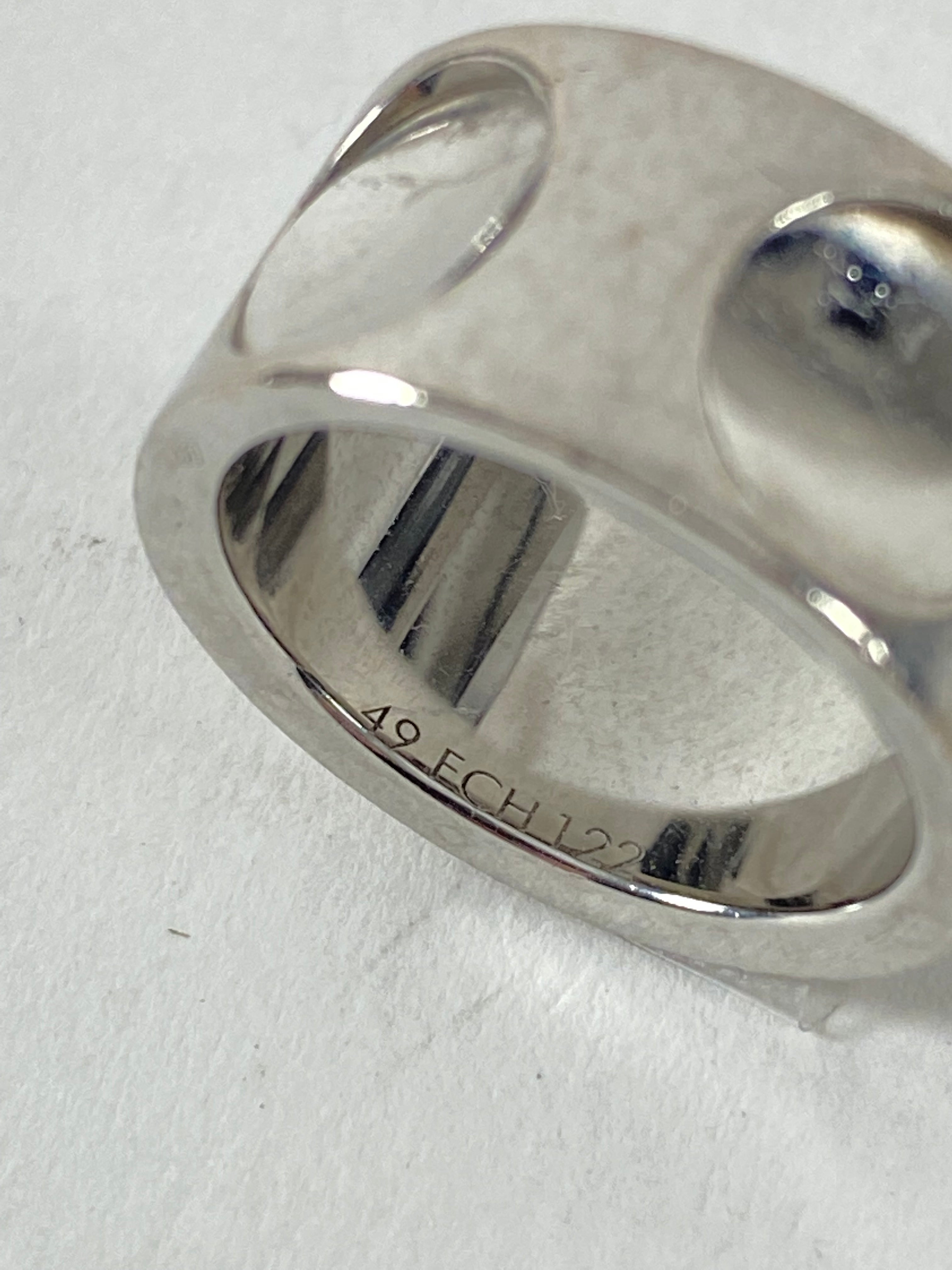 Louis Vuitton 750 18K White Gold Empreinte Ring - USA 5