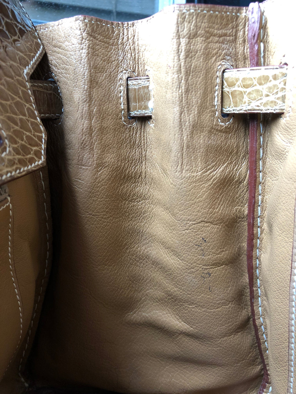 Hermes Vintage Ficelle Alligator Birkin 30 cm Palladium Hardware
