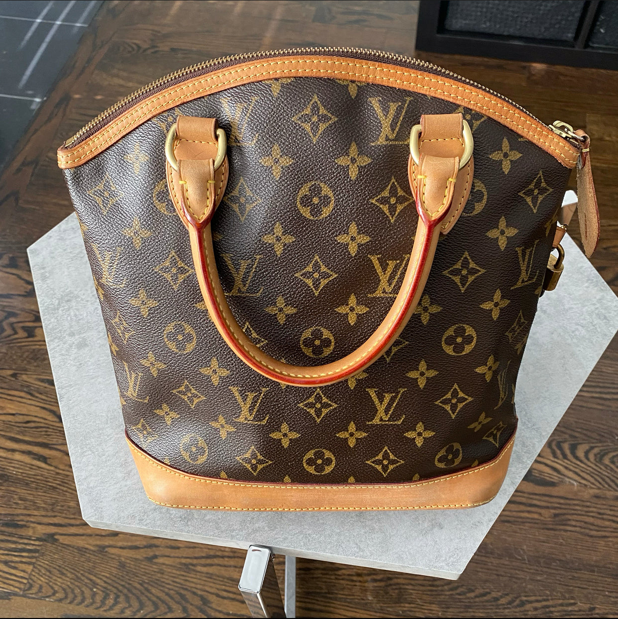 Louis Vuitton Monogram Lockit Vertical PM Handbag