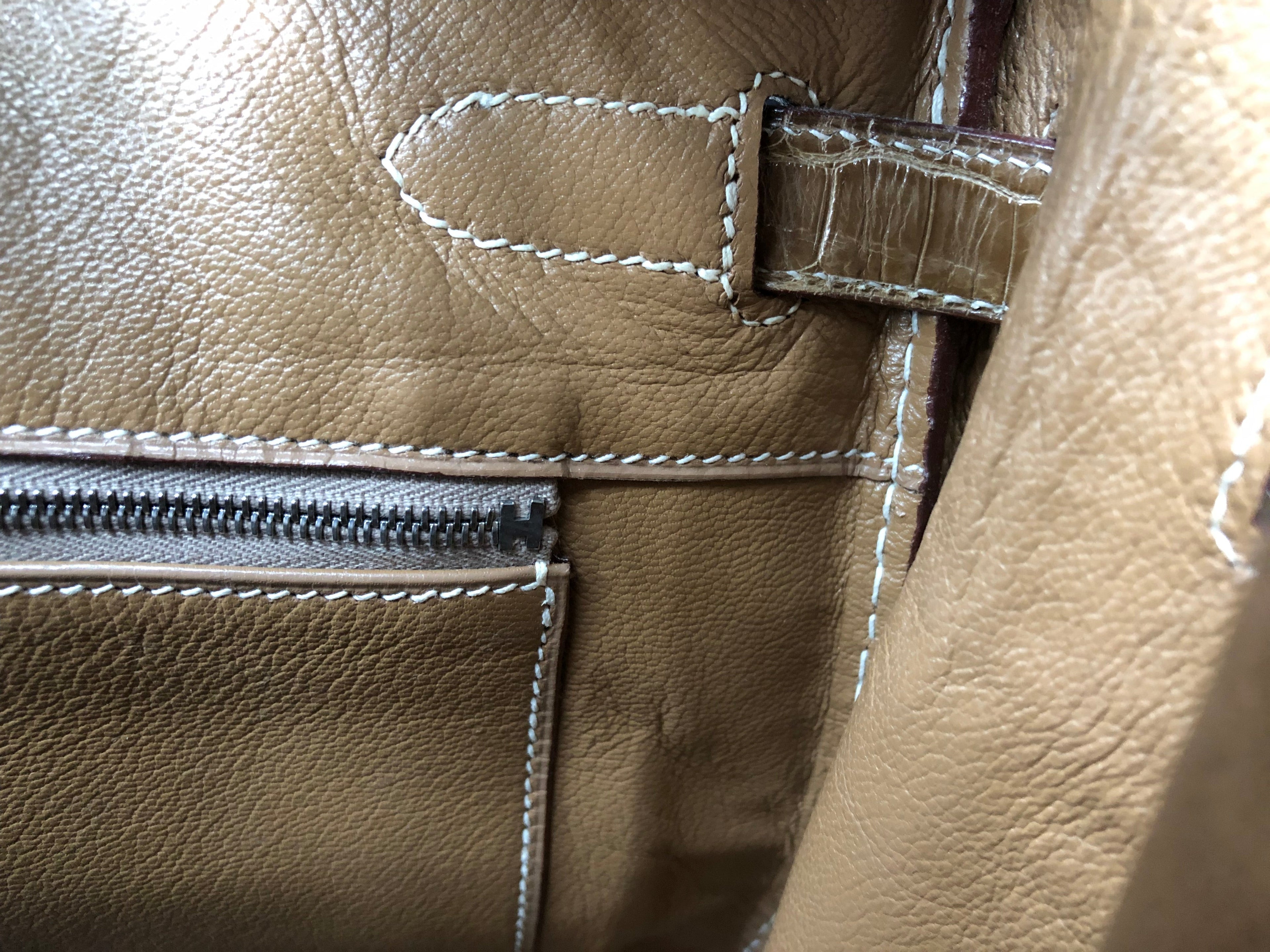 Hermes Vintage Ficelle Alligator Birkin 30 cm Palladium Hardware
