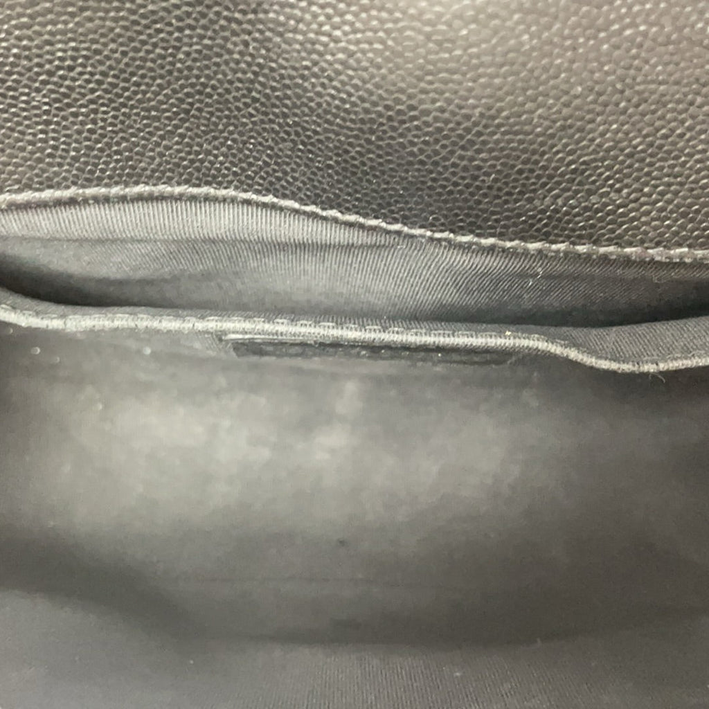 Chanel Boy Medium Black Flap Bag Quilted Caviar 2019