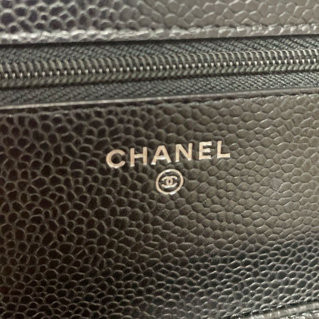 Chanel Timeless Wallet on Chain (WOC) Black Caviar 2020