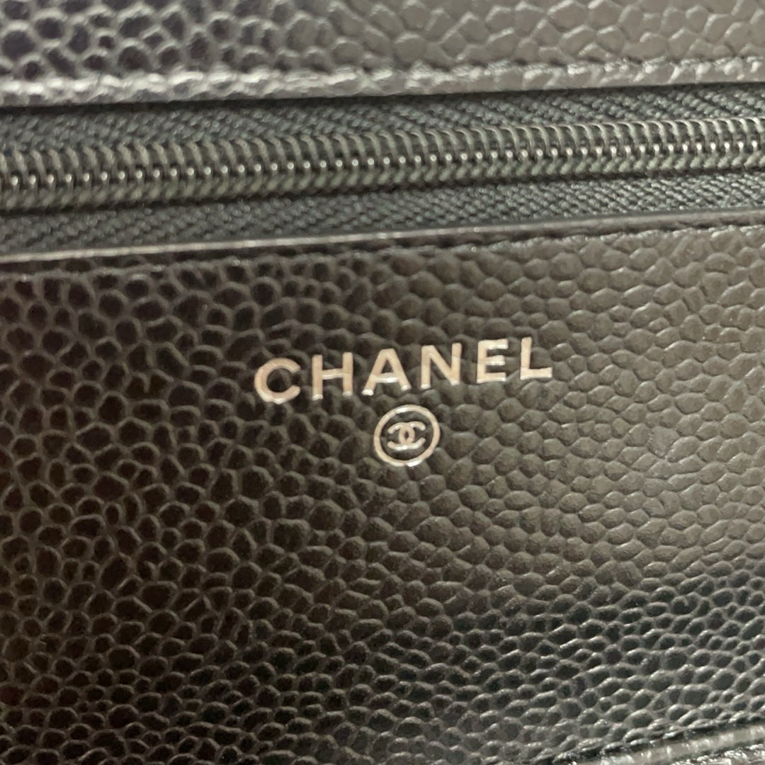Chanel Timeless Wallet on Chain (WOC) Black Caviar 2020