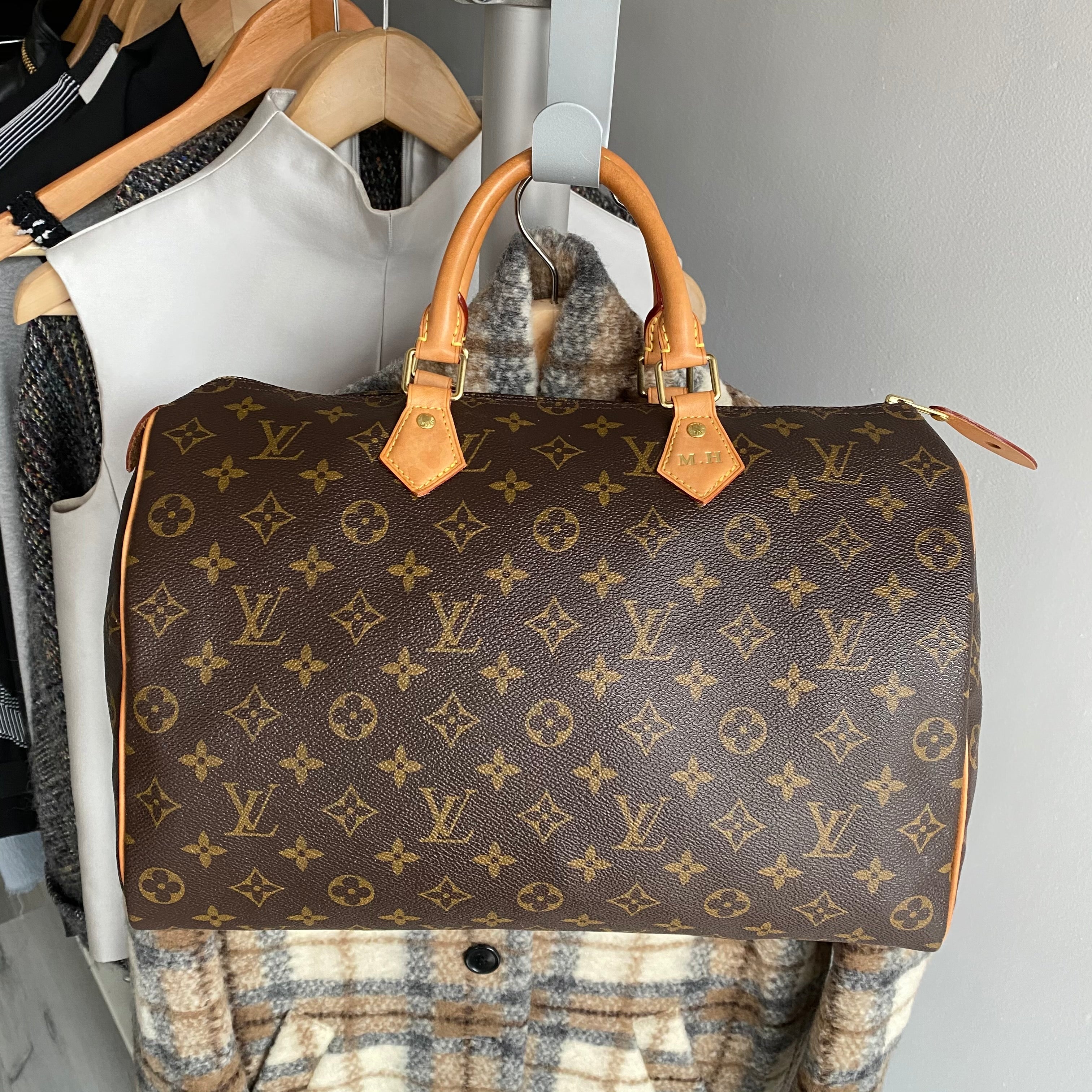 Louis Vuitton Monogram Speedy 35 Boston Duffle Bag MH