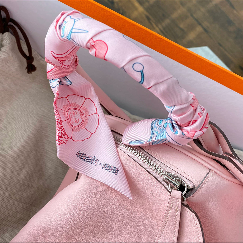 Hermes Lindy 30cm Swift Rose Sakura with Twillys
