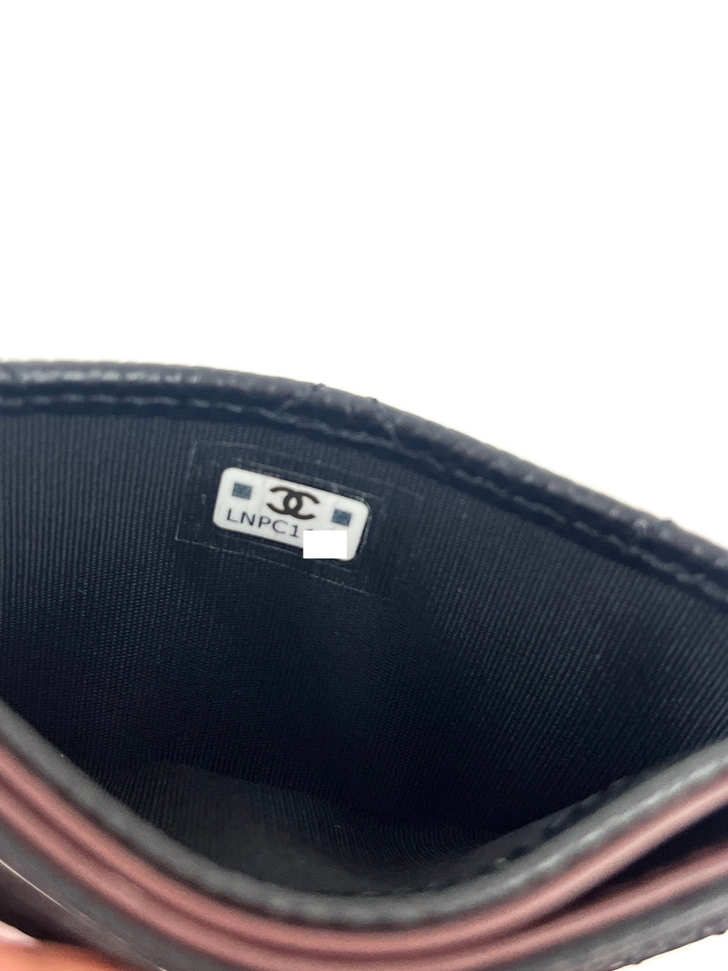CHANEL 2022 Black Caviar Quilted  Holder Case