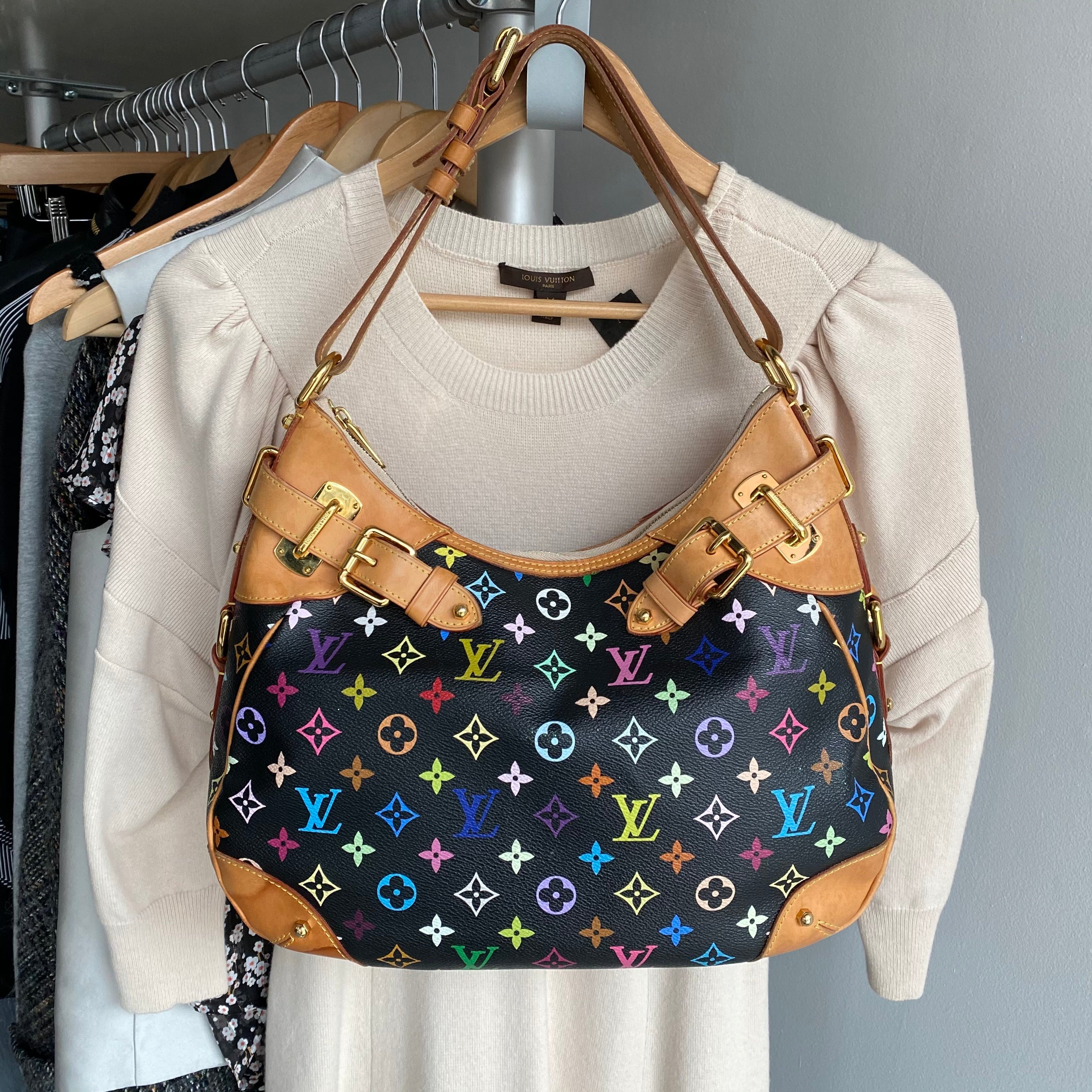 Louis Vuitton Multicolore Greta Monogram Noir Bag