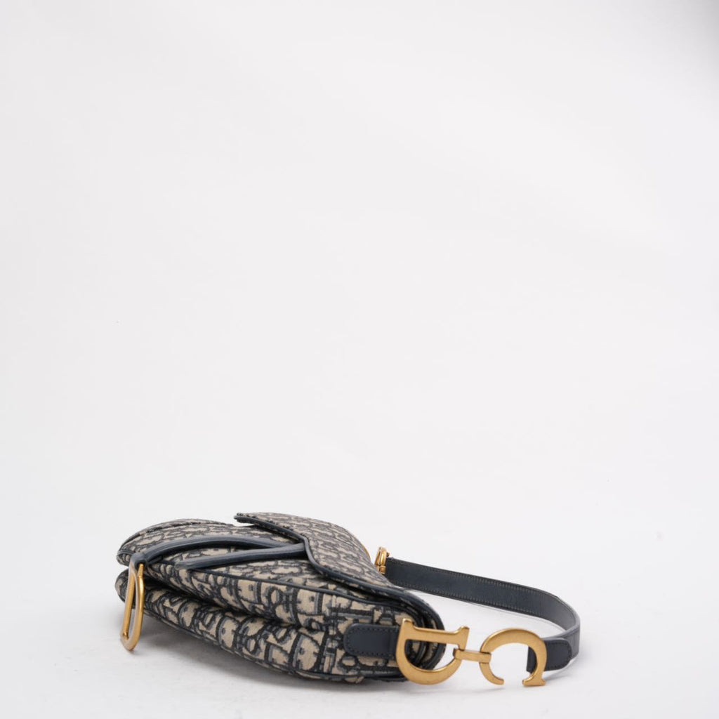 Dior Saddle Bag Medium Blue Oblique Jacquard 2020