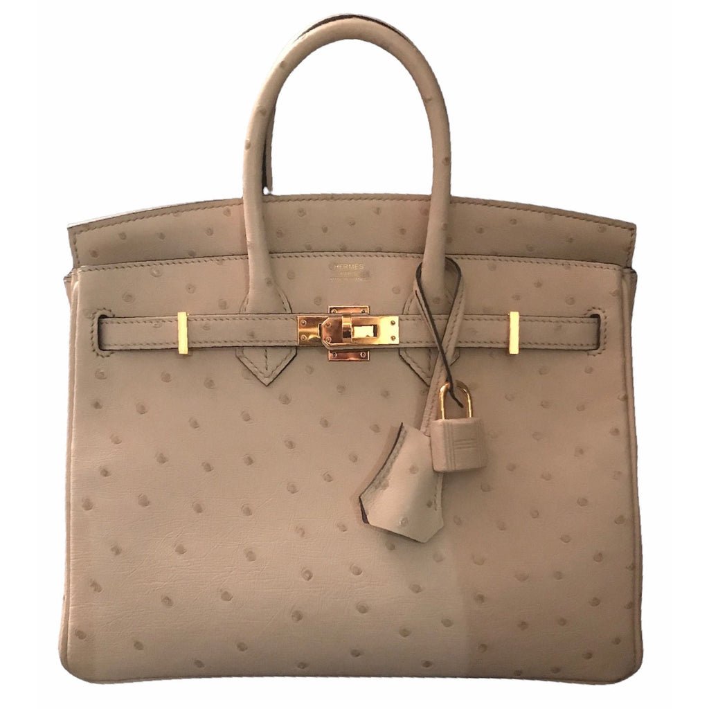 Hermes 2020 Ostrich Birkin 25 Parchemin GHW