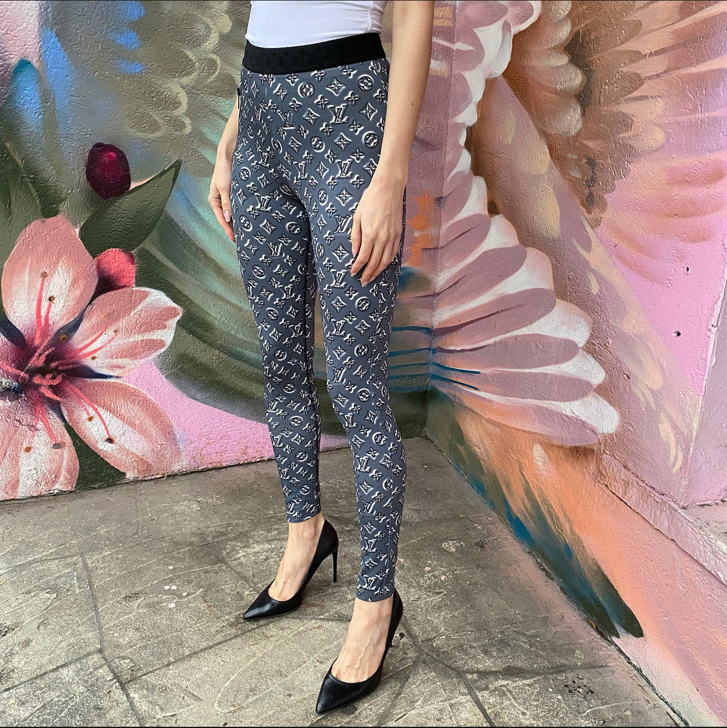 Louis Vuitton Grey Monogram Stretch Leggings - FR36 / USA 2 / 4