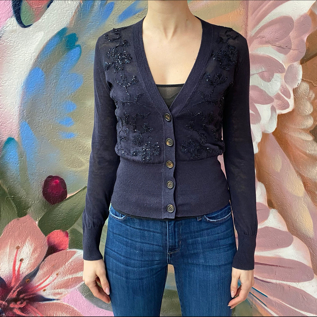 Brunello Cucinelli Bead Embellished Knit igan - S