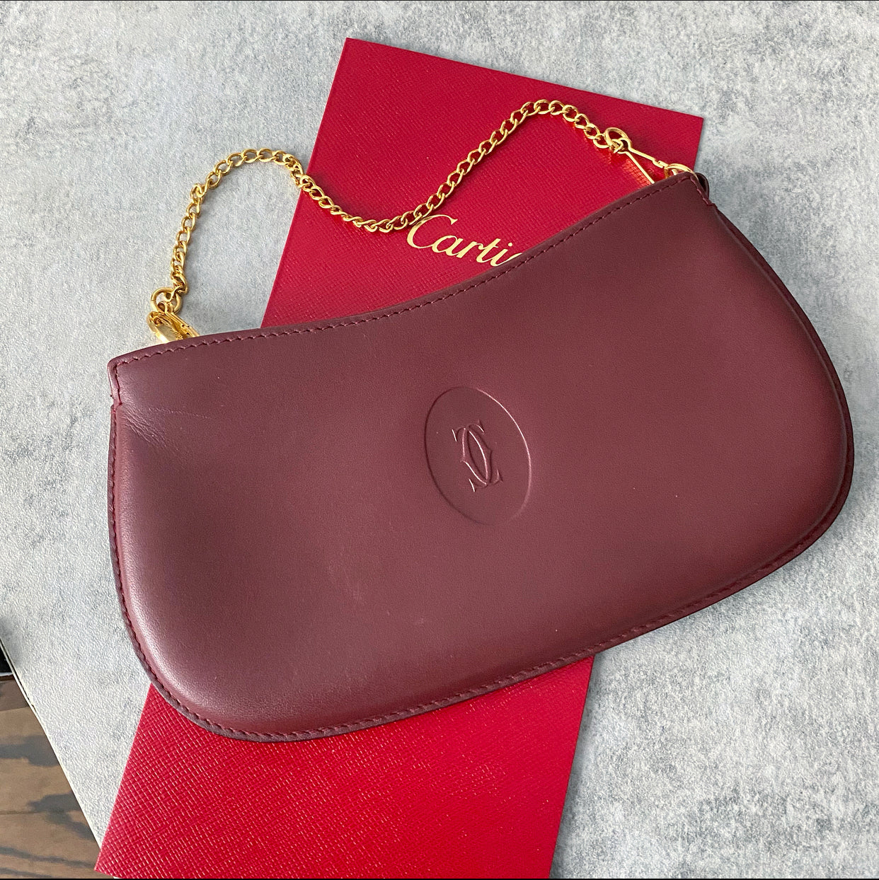 Must de Cartier Vintage 1980's Slim Coin Mini Purse