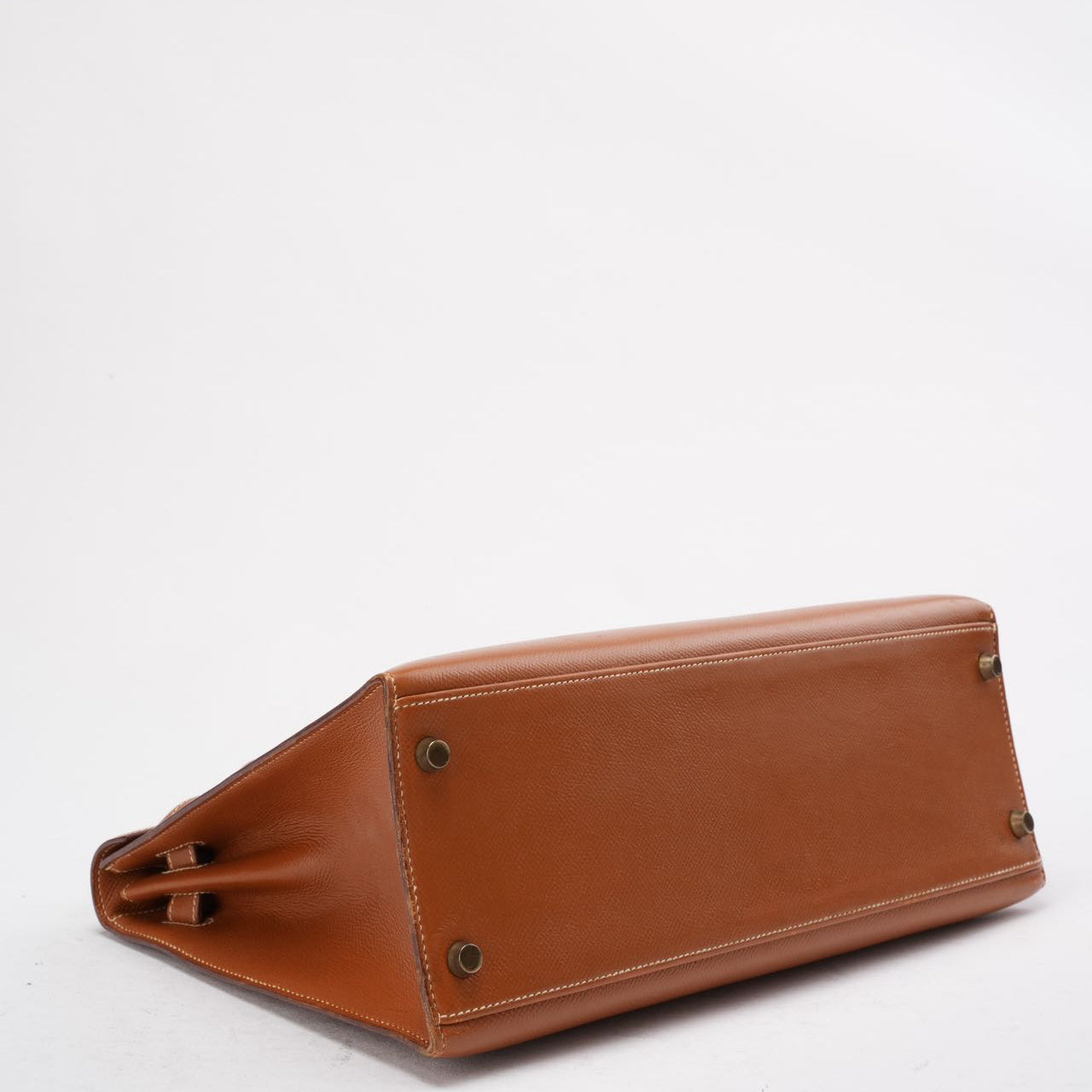 Hermès Vintage Gold Kelly Sellier 32 Epsom U Circle 1991