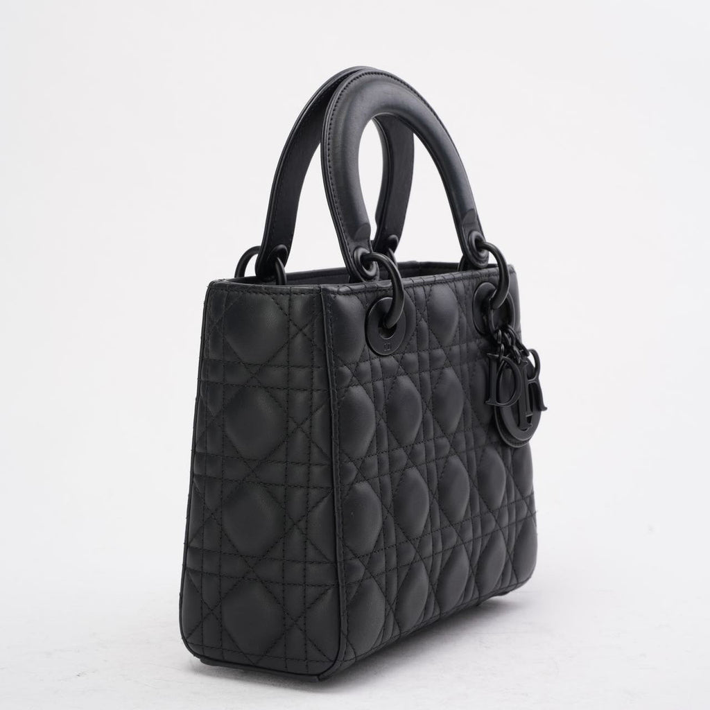 Christian Dior Matte Black Small Lady Dior Bag 2023