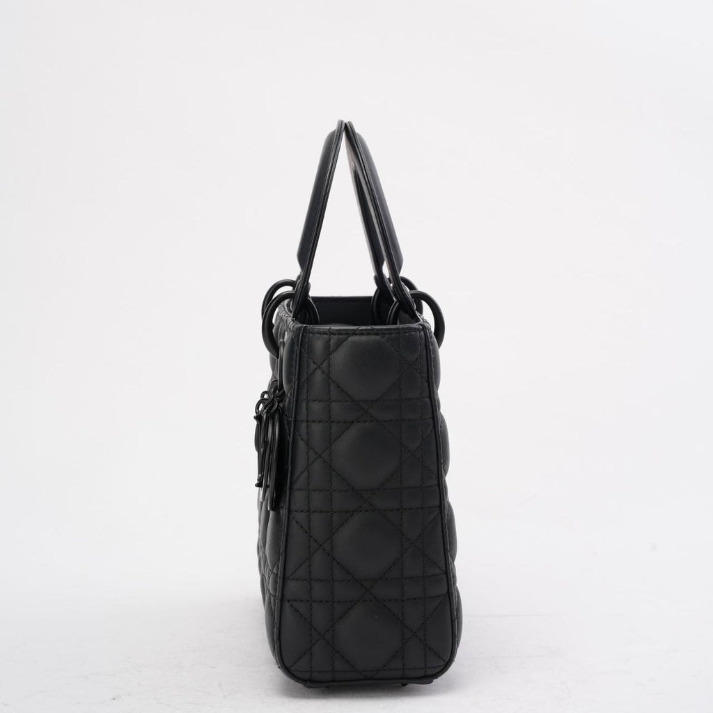 Christian Dior Matte Black Small Lady Dior Bag 2023