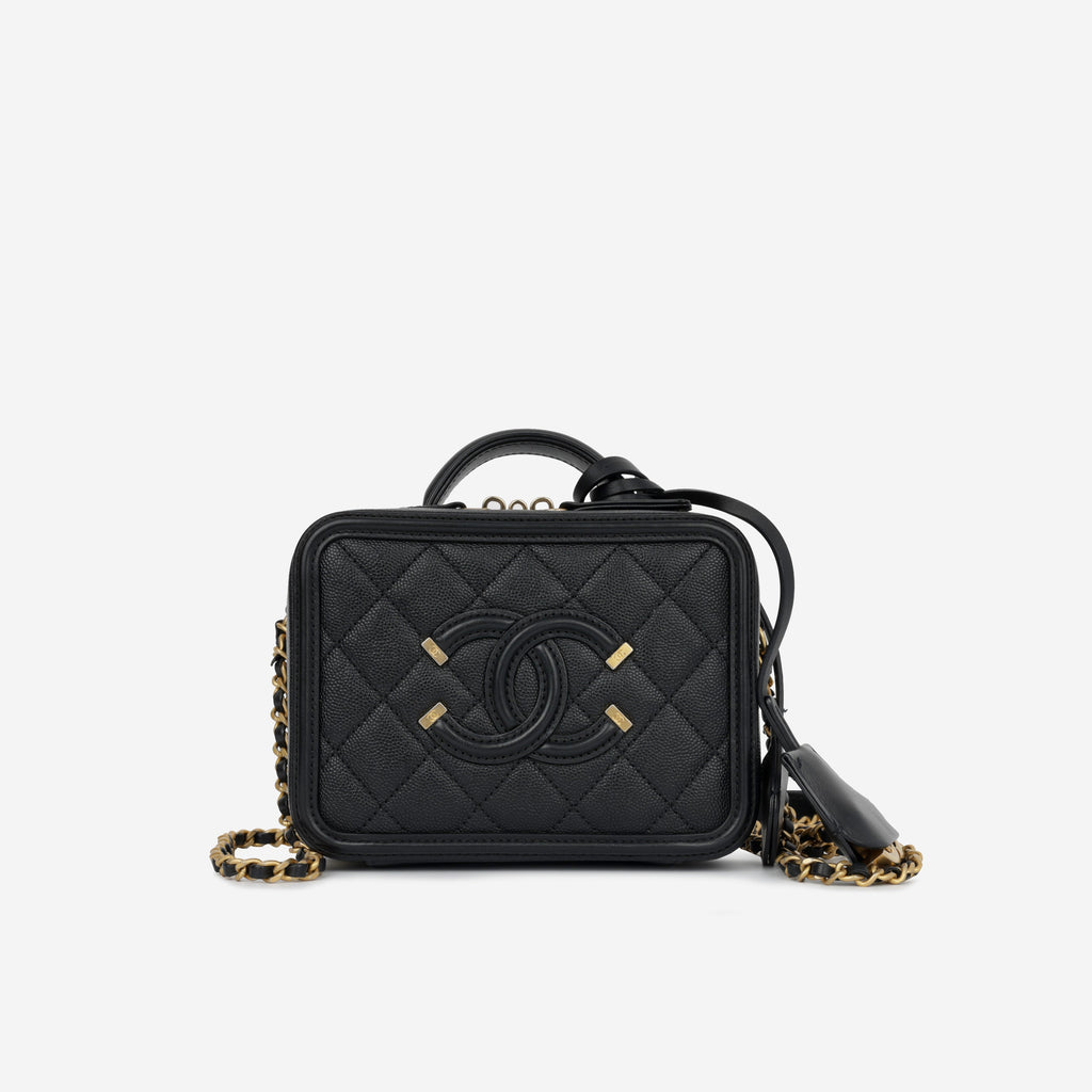 Chanel Filigree CC Vanity Case - Black