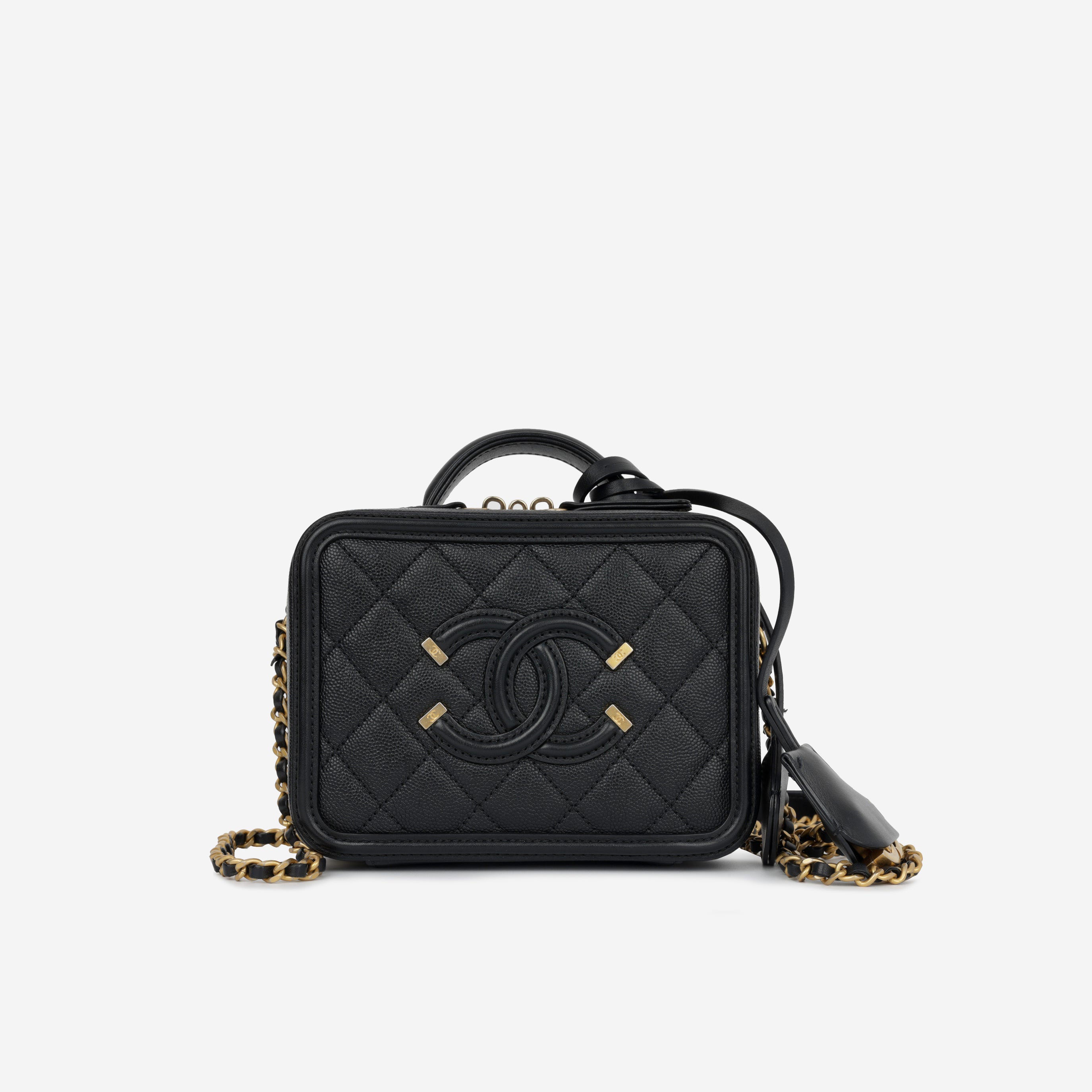 Chanel Filigree CC Vanity Case - Black