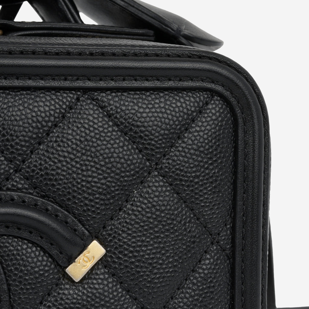 Chanel Filigree CC Vanity Case - Black