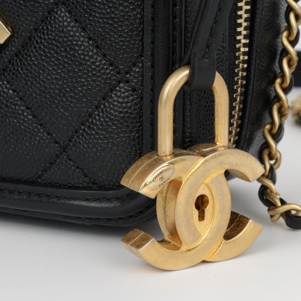 Chanel Filigree CC Vanity Case - Black