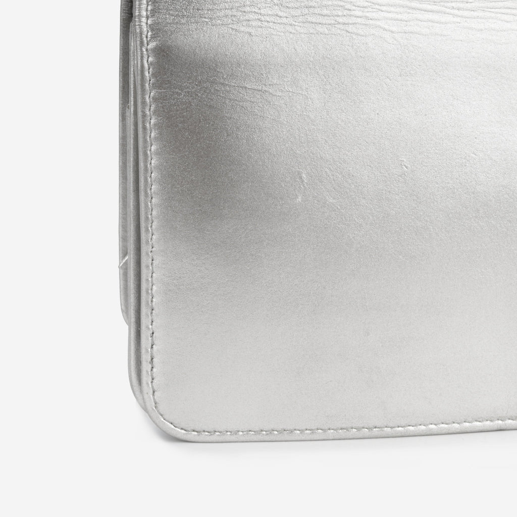 Chanel CC Wallet on Chain - Silver