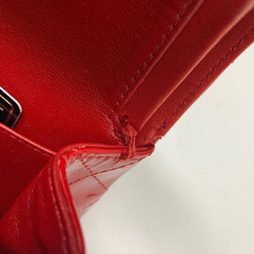 Chanel Medium Classic Double Flap Bag Patent Leather Red