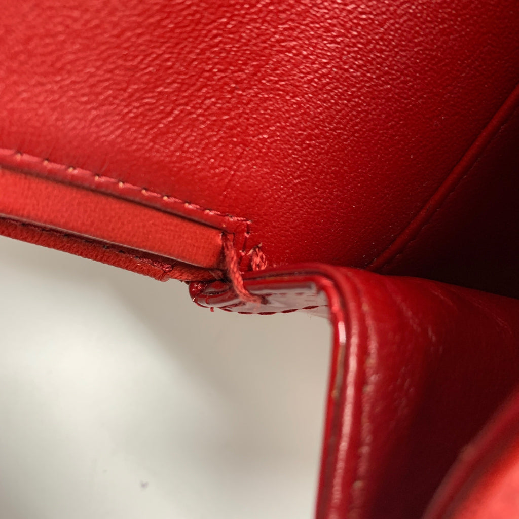 Chanel Medium Classic Double Flap Bag Patent Leather Red