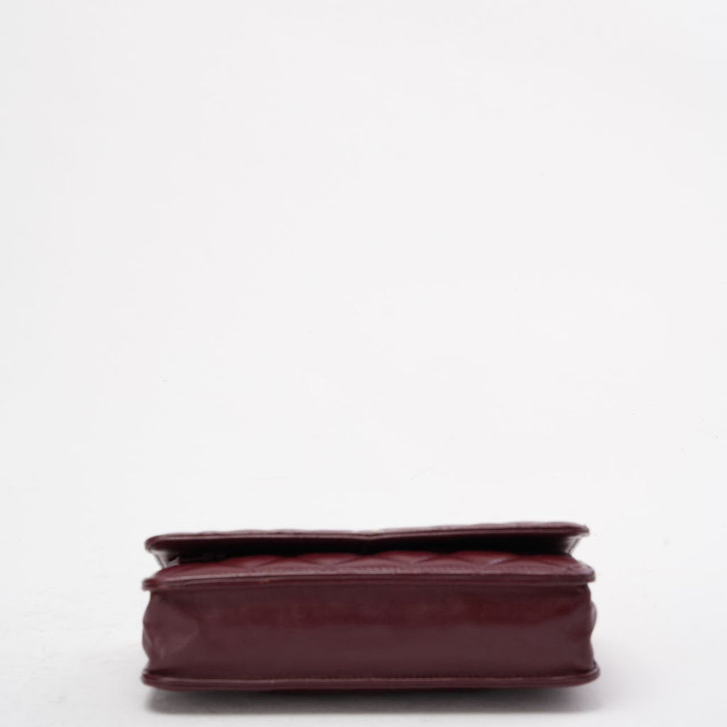Chanel Burgundy Classic Wallet on Chain (WOC) Lambskin 2018