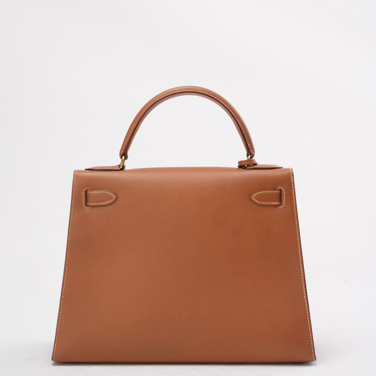 Hermès Vintage Gold Kelly Sellier 28 Epsom N Circle 1984
