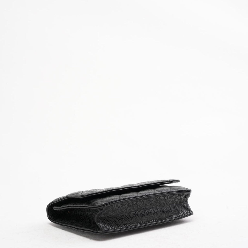 Chanel Black Classic Wallet on Chain (WOC) Caviar 2015