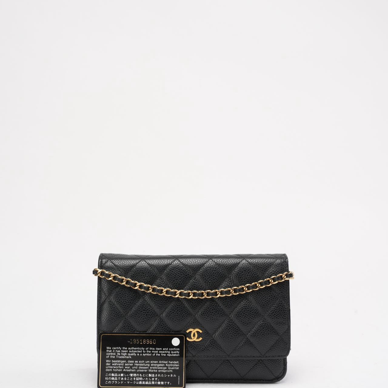 Chanel Black Classic Wallet on Chain (WOC) Caviar 2014