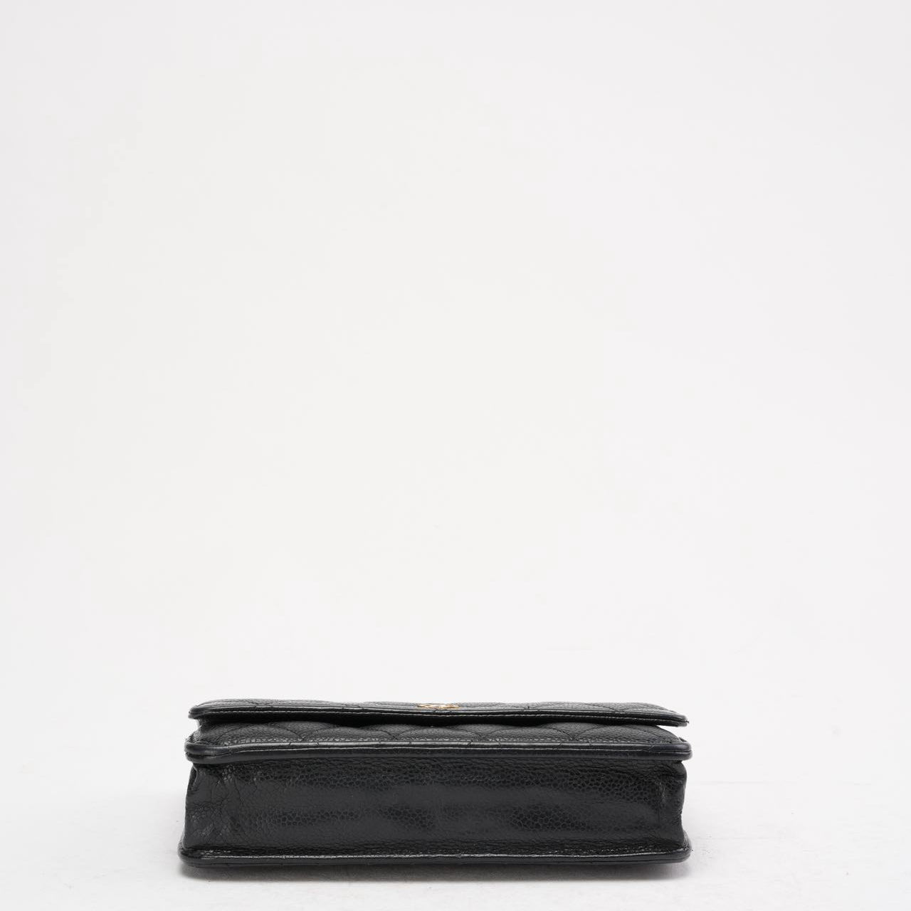 Chanel Black Classic Wallet on Chain (WOC) Caviar 2014