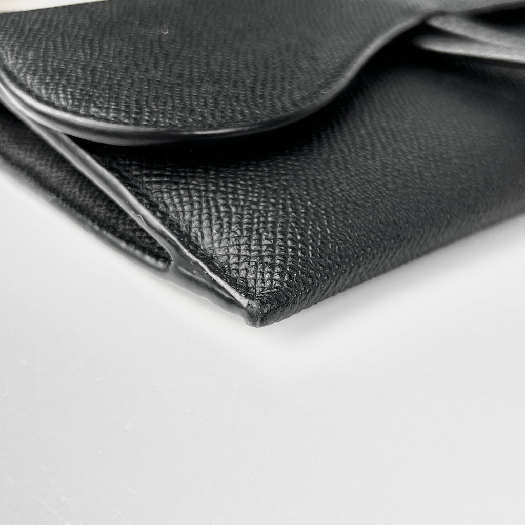 Christian Dior Long Saddle Wallet On Chain WOC Black