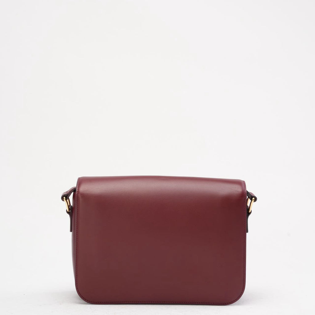Celine Burgundy Triomphe Crossbody Small Calfskin 2019