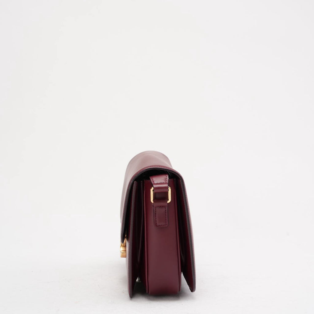 Celine Burgundy Triomphe Crossbody Small Calfskin 2019