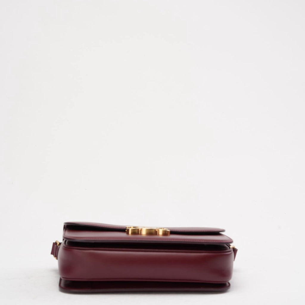 Celine Burgundy Triomphe Crossbody Small Calfskin 2019